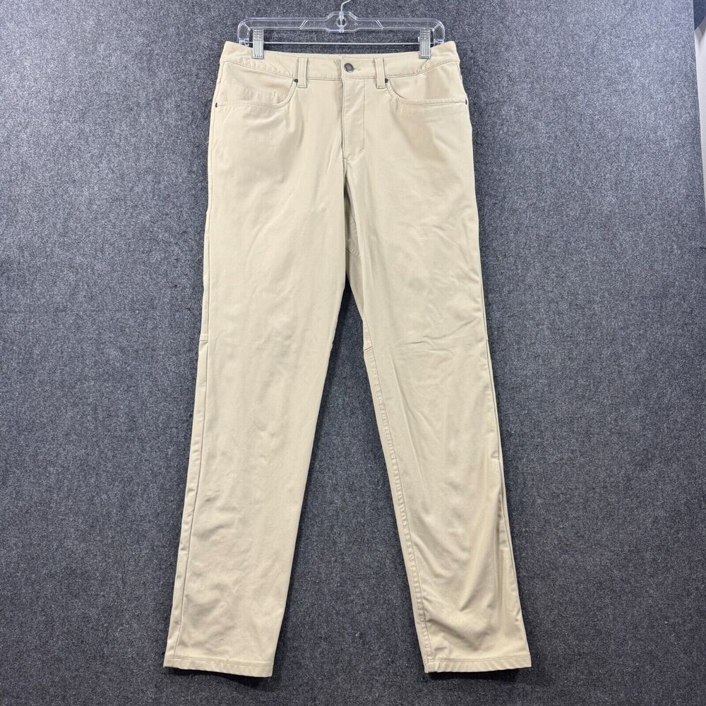Lululemon ABC Pants Men's 30x31 Khaki Beige Stretch Chino Performance Warpstreme